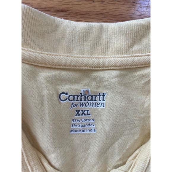 Carhartt women’s cotton‎ polo light yellow size XXL - Picture 2 of 4